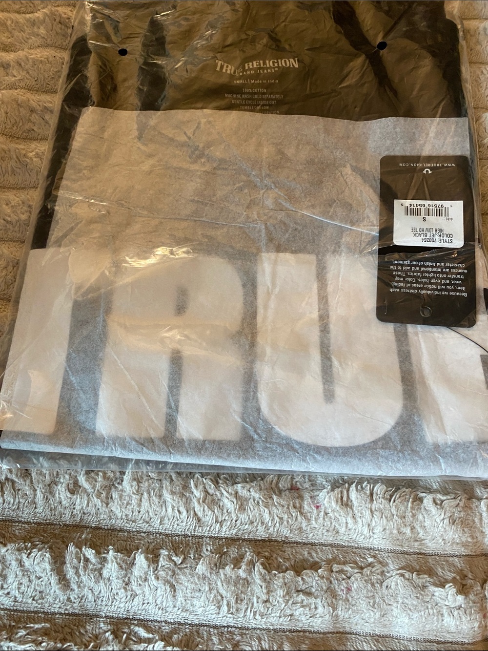 NWT, True Religion Men Tee Shirt Bold Graphic Letters Print on Front